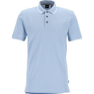 BOSS - Polo - Korte Mouwen - Blauw - Piqué - Regular Fit