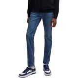 Navy Jeans - Stone Washed - Metalen Ritssluiting - Riemlussen - Steekzakken