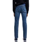 Navy Jeans - Stone Washed - Metalen Ritssluiting - Riemlussen - Steekzakken