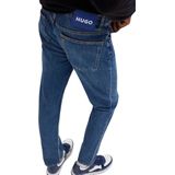 Navy Jeans - Stone Washed - Metalen Ritssluiting - Riemlussen - Steekzakken