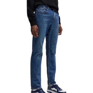 Navy Jeans - Stone Washed - Metalen Ritssluiting - Riemlussen - Steekzakken