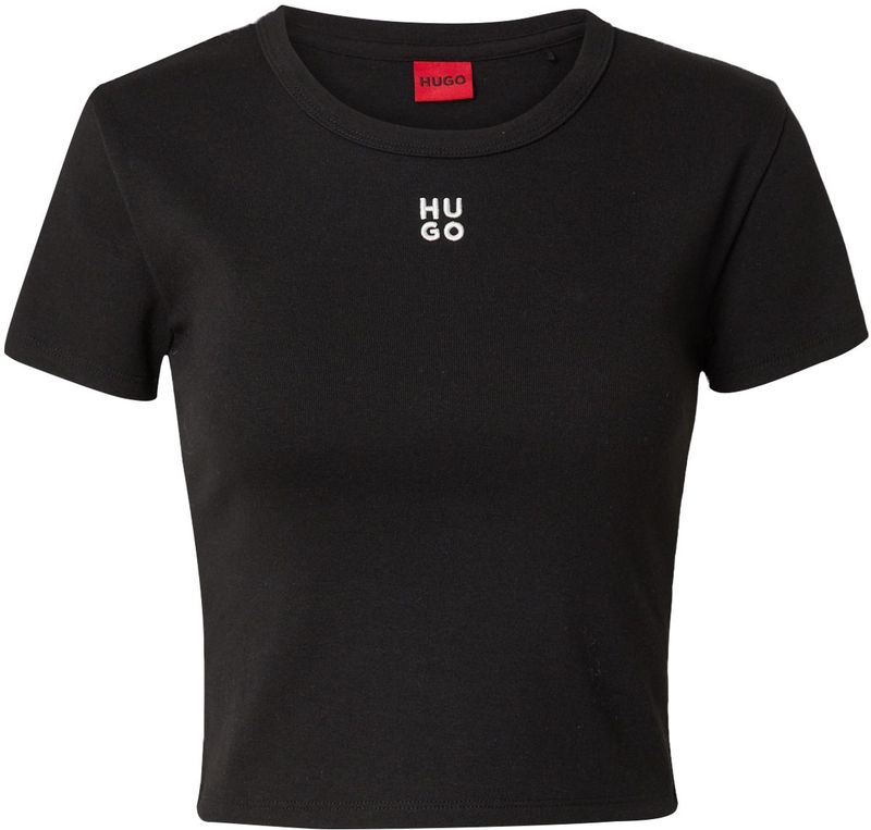 HUGO - Delanor - T-shirt - Zwart/Wit - Slanke Pasvorm