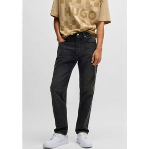 HUGO - Straight-Fit Jeans - Donkergrijs - Katoen