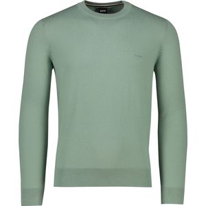 BOSS BlackPacas-L trui ronde hals groen effen