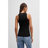 HUGO - Top - Zwart - Jersey - Mouwloos, Slanke Pasvorm