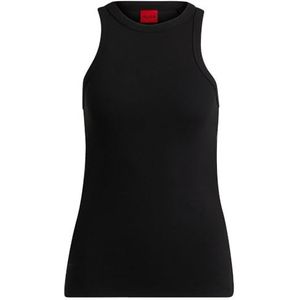 HUGO - Top - Zwart - Jersey - Mouwloos, Slanke Pasvorm