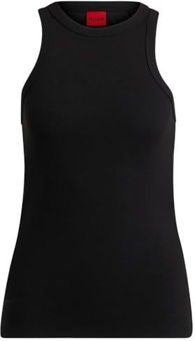 HUGO - Top - Zwart - Jersey - Mouwloos, Slanke Pasvorm