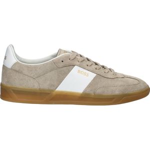 Hugo Boss, Schoenen, Heren, Beige, 43 EU, Suède, Beige Suède Lage Sneakers Brandon_Tenn