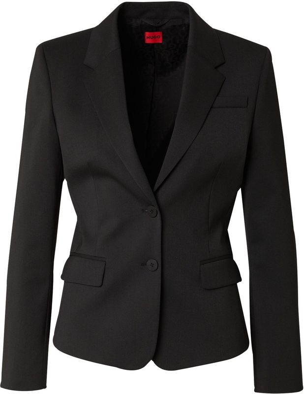 HUGO - Jasje - Zwart - 84% Polyester 15% Wol 1% Elastaan