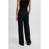 Himia Broek - Effen, Wide Leg, High Waist, Lang