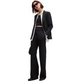 Himia Broek - Effen, Wide Leg, High Waist, Lang