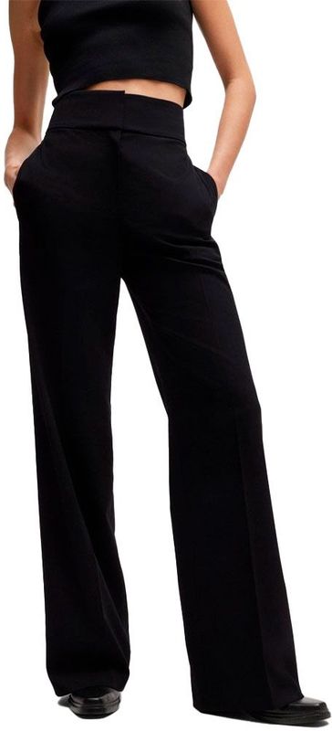 Himia Broek - Effen, Wide Leg, High Waist, Lang