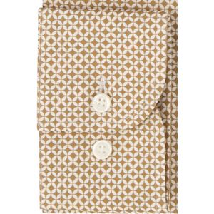 Hugo Boss - Business Overhemd - Beige - Katoen/Elastaan - Slim Fit