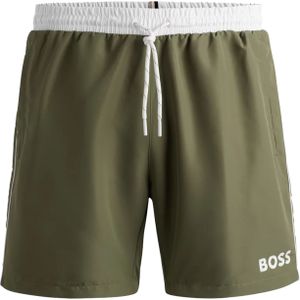 HUGO BOSS Starfish swim shorts, heren zwembroek, olijfgroen