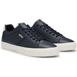 Hugo Boss Blauw Leren Aiden Sneaker