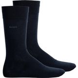 Hugo Boss - Effen Sokken - Donkerblauw - 2-Pack - Katoenmix