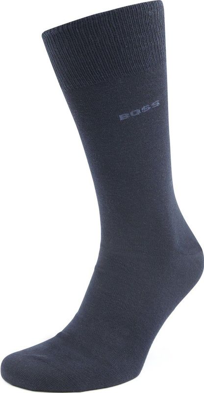 Hugo Boss - Effen Sokken - Donkerblauw - 2-Pack - Katoenmix