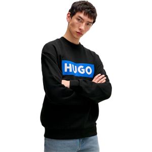 OTTO - HUGO - Sweatshirt - Blauw - Katoen - Met Logoprint