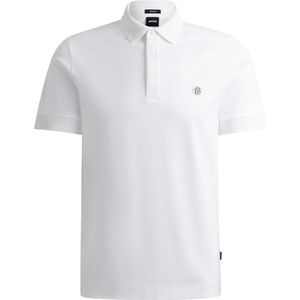 BOSS Parris regular fit heren polo - pique - wit
