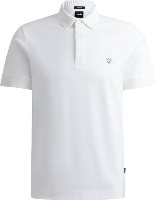 BOSS Parris regular fit heren polo - pique - wit