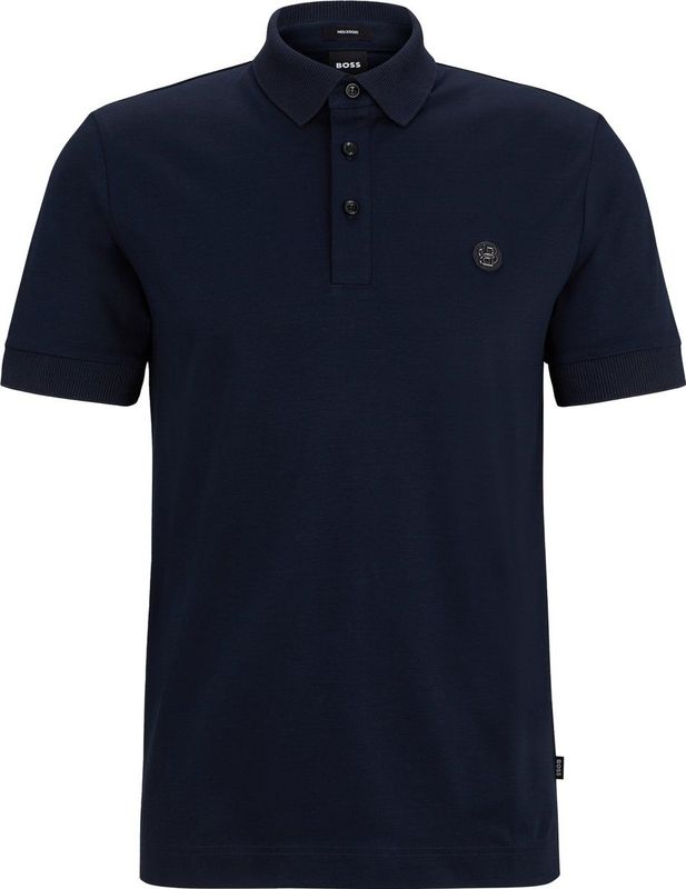 BOSS - Parris - Polo - Donkerblauw - Pique - Katoen