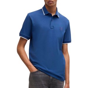 Hugo Boss - Polo Shirt - Blauw - Stretch-katoenpiqué