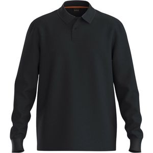 Hugo Boss - PE Interlock Longsleeve Polo - Black - Interlock Jersey