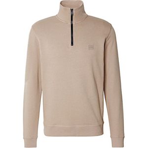 BOSS ORANGE Zetrust 10234591 01 Truien & Vesten Heren - Sweater - Hoodie - Vest- Taupe