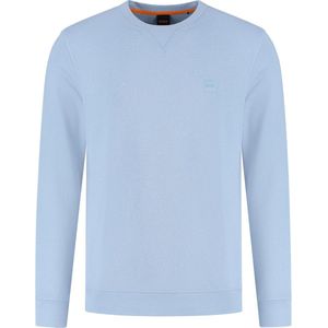 BOSS - Sweater - Open Blue - Met Logo-Patch - Lange Mouwen