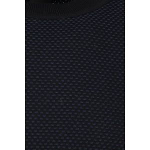 Hugo Boss Orange - Kapoksi Trui - Zwart Blauw - Gebreid - Katoen Mix