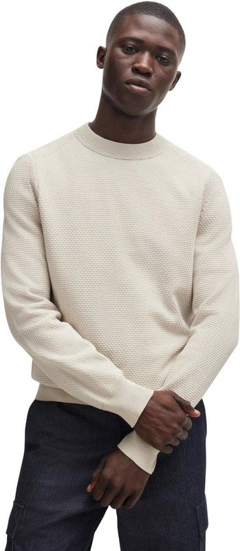 Hugo Boss - Truien - Beige - Katoen - Kapoksi Trui
