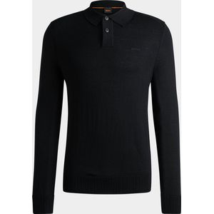 BOSS Orange - Avac_PL Pullover - Zwart - 60% Scheerwol, 40% Acryl