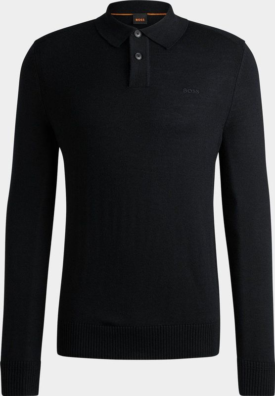 BOSS Orange - Avac_PL Pullover - Zwart - 60% Scheerwol, 40% Acryl