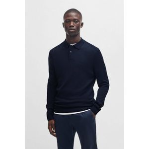 Hugo Boss - Gebreide Trui - Blauw - 60% Wol 40% Acryl