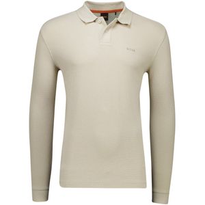 Hugo Boss - Orange Polo - Lange Mouw - Beige - Katoen