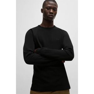 Hugo Boss Orange - Trui - Zwart - Katoen/Polyamide/Elastaan