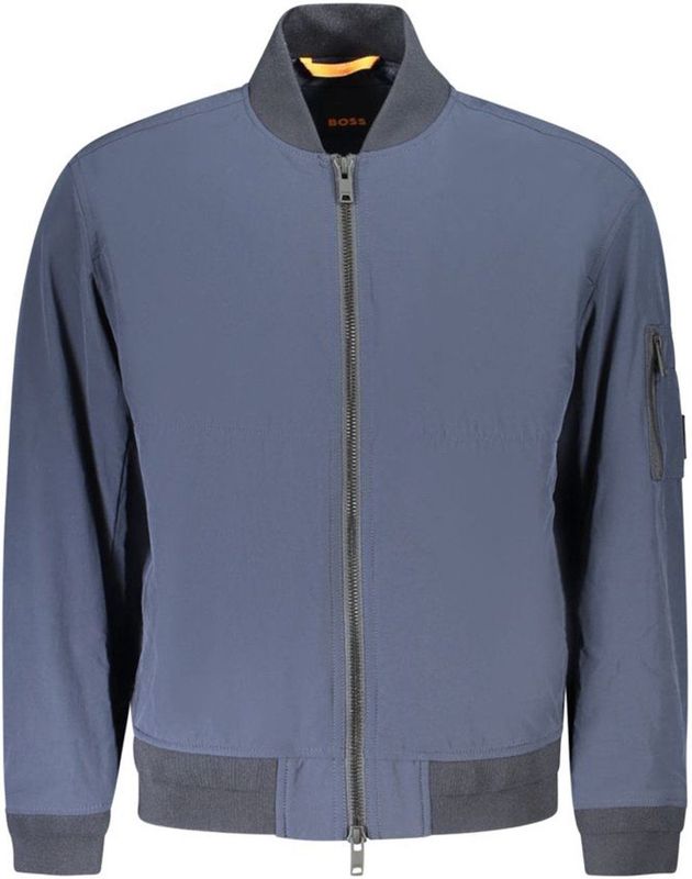 Hugo Boss Blauw Polyamide Jacket Met Luxe Logo
