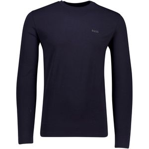 Hugo Boss Green - T-shirt - Donkerblauw - Katoen/Elastaan