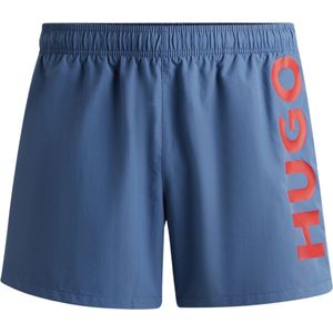 Boss - ABAS - Zwemshort - Blauw - 100% Polyester, Regular Fit, Elastische Tailleband, Mesh Binnenbroek