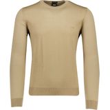 BOSS Botto regular fit trui wol - heren trui middeldik O-hals - beige