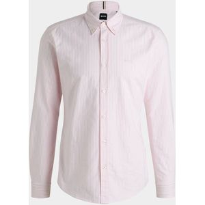 BOSS - H-ROAN-BD-E-C1-243 - Casual Overhemd - Roze - 100% Katoen, Lange Mouwen