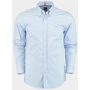 BOSS Black - H-ROAN-BD-E-C1-243 - Overhemd - Blauw - Katoen/Polyamide/Elastaan