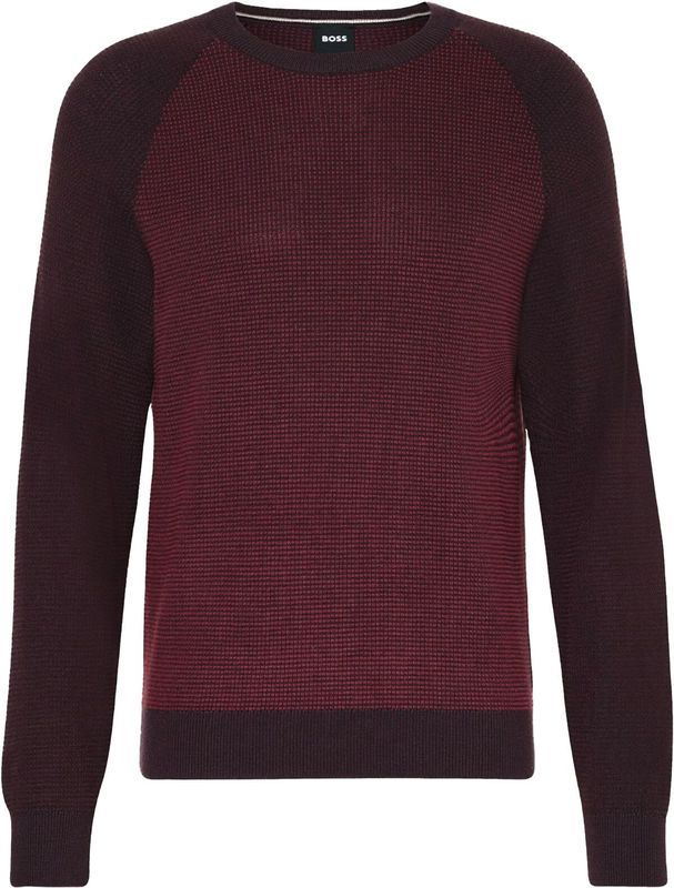 BOSS - Dairon - Trui - Rood - Regular Fit - Wolmengsel