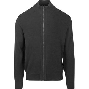 BOSS Daveto regular fit vest wol, heren vest middeldik, zwart