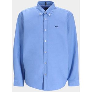 BOSS - H-ROAN - Overhemd - Blauw - Lange Mouw - Katoen