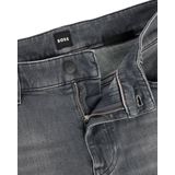 H-Delaware - Effen Jeans met Gevoerde Zoom en Ritssluiting - Heavy Washed