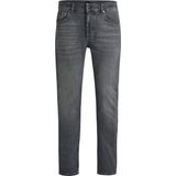 H-Delaware - Effen Jeans met Gevoerde Zoom en Ritssluiting - Heavy Washed