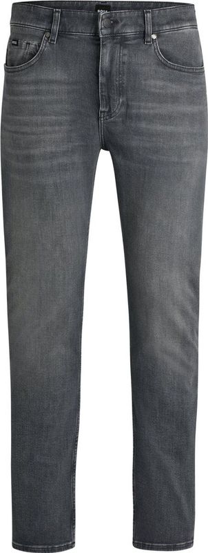 H-Delaware - Effen Jeans met Gevoerde Zoom en Ritssluiting - Heavy Washed