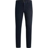 BOSS Black - Katoenen Broek - Blauw - Katoen/Lyocell/Elastaan