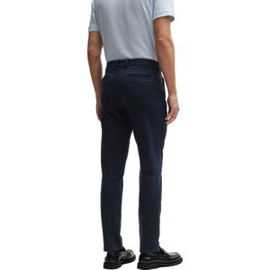 BOSS Black - Katoenen Broek - Blauw - Katoen/Lyocell/Elastaan